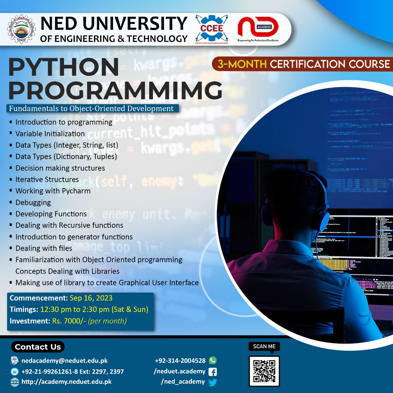 Python Programming | NED Academy - CCEE | CMPP